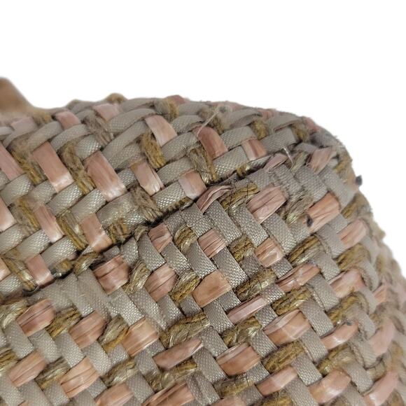 Gianni Chiarini Firenze Straw Bag Tan Woven Shoulder Slouchy Hobo Raffia Leather - Picture 15 of 16